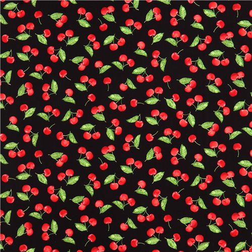cute black cherry fabric Kiss the Cook by Robert Kaufman 3