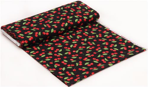 cute black cherry fabric Kiss the Cook by Robert Kaufman 4