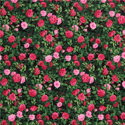 cute black flower fabric by Timeless Treasures USA 2