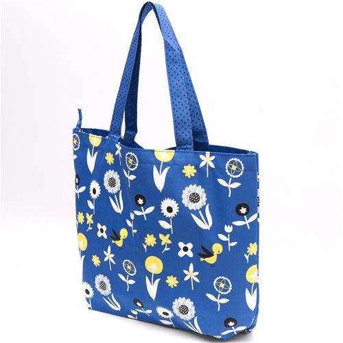cute blue bag with birds flowers by Shinzi Katoh - modeS4u