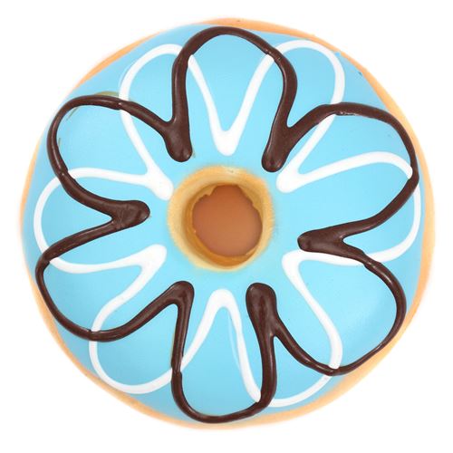 cute blue white brown icing donut bun squishy 2