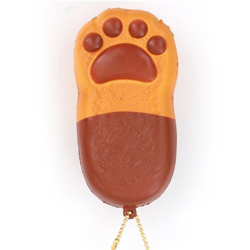 cute brown and dark brown cat paw bread bun squishy charm kawaii Cafe Sakura