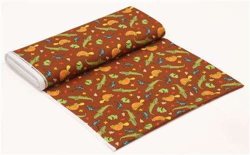 cute brown crocodile turtle animal fabric Fun with Nature Blank Quilting USA 3