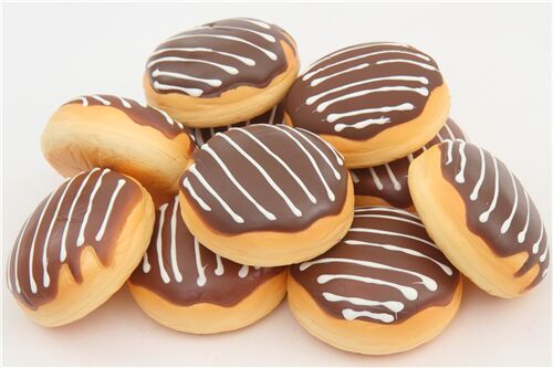 squishy ciambella decorazioni marroni bianche 6