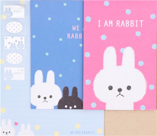 Cute Bunny Rabbit Animal Dot Letter Envelope Set Letter Sets 