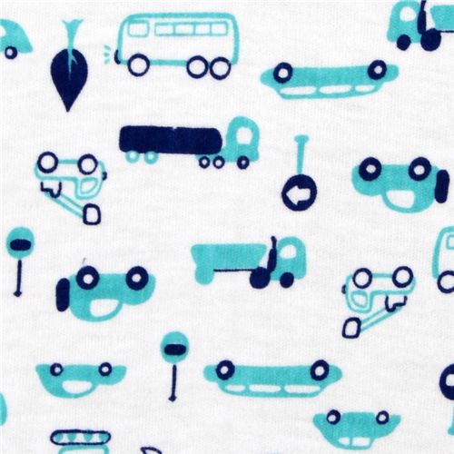 cute car Jersey Kokka Fabric from Japan for boys 1