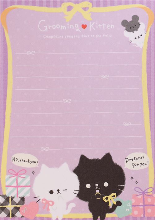 cute cat Note Pad by QLia Memo Pads Stationery Kawaii Shop modeS4u