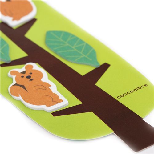 cute chipmunk tree leaf bookmark and sticky note stickers modeS4u