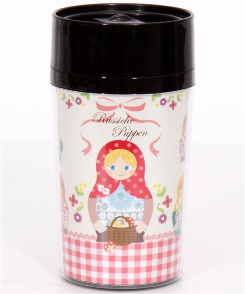 cute coffee tumbler with matryoshka dolls CupsMugs Bento Boxes
