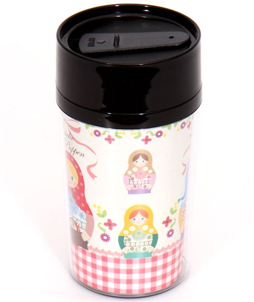 cute coffee tumbler with matryoshka dolls CupsMugs Bento Boxes