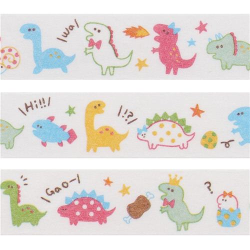 cute colorful dinosaur deco tape sticky tape by Q-Lia - modeS4u