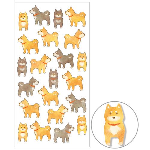 cute colorful dog semi transparent tie-dye style stickers Mind Wave ...