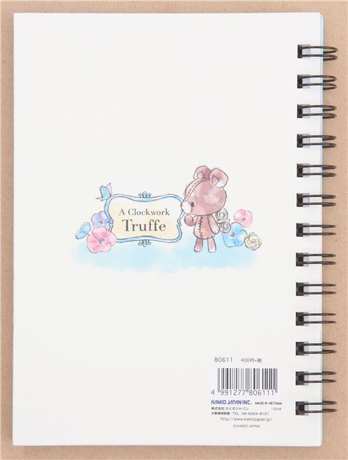 cute colorful ring binder notebook with bear cat flower modeS4u