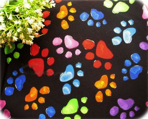 cute colourful cat paws fabric kawaii half yard 1