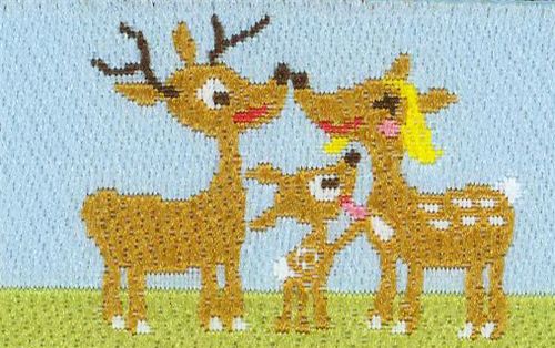 ssses Reh Familie Webband mit Igel Pilze kawaii 1