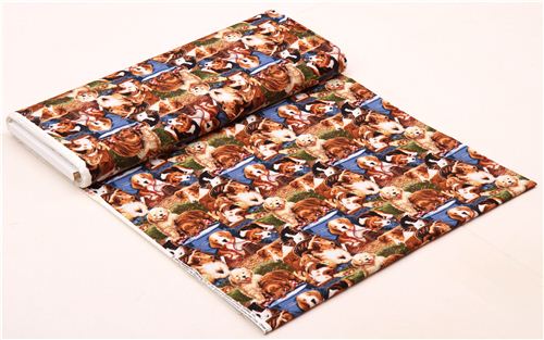 cute dog puppies barn fabric Art Licensing  5