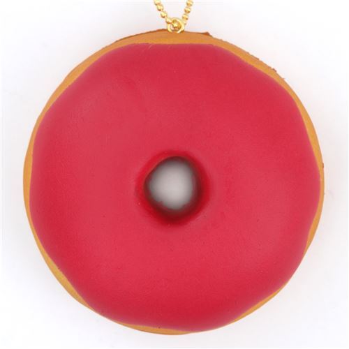 Süßer Donut rote Glasur Squishy Cafe de N Anhänger niedlich 2