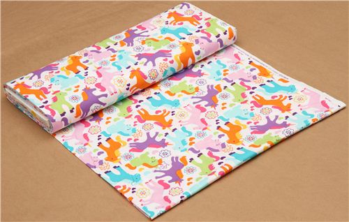 cute fairy tale unicorn fabric colourful Michael Miller USA 3