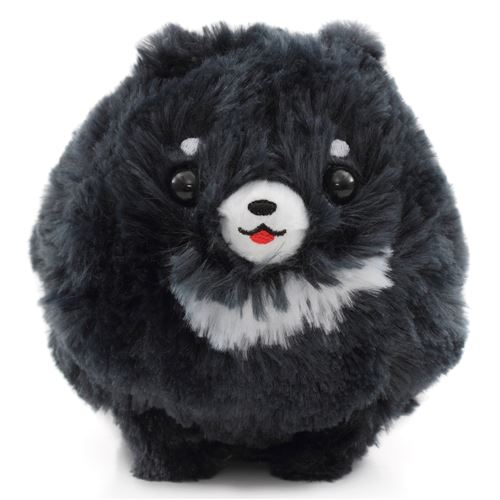 cute fluffy dark grey dog Pometan plush toy Japan - modeS4u