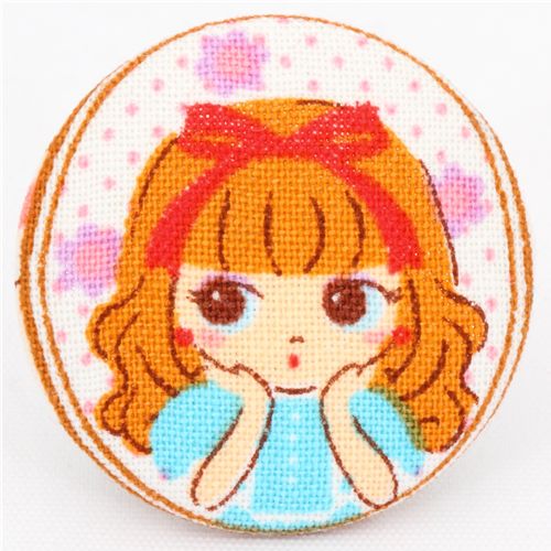 cute girl Cosmo button fabric button Japan 1