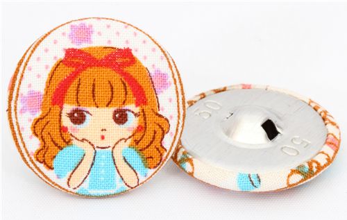 cute girl Cosmo button fabric button Japan 2