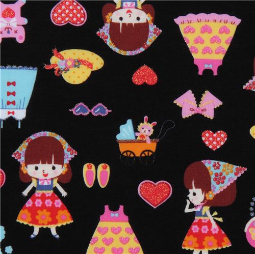 mignonnes filles japonaises tissu Kokka vtements caniche Tissu