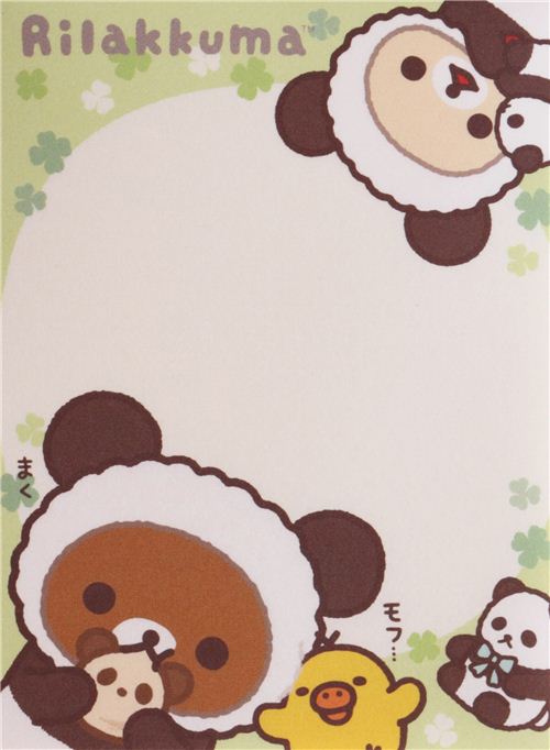 what's pastry bags mini cute panda Pad Rilakkuma Note San clover X pastry