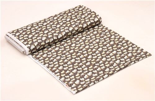 cute grey-brown hedgehog face animal fabric by Henry Glass 3