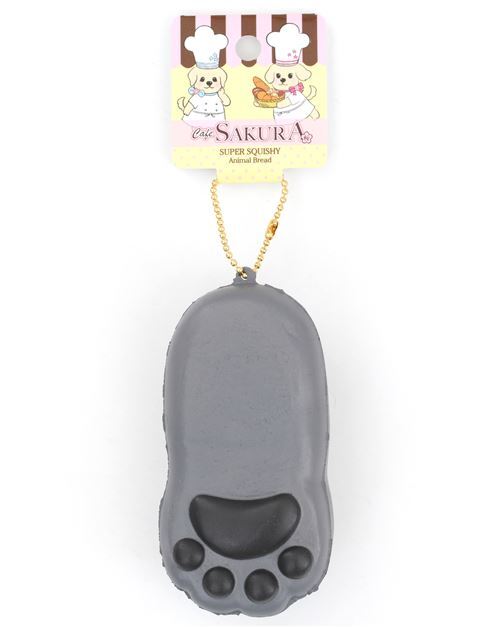cute grey cat paw bread bun squishy charm kawaii Cafe Sakura 4