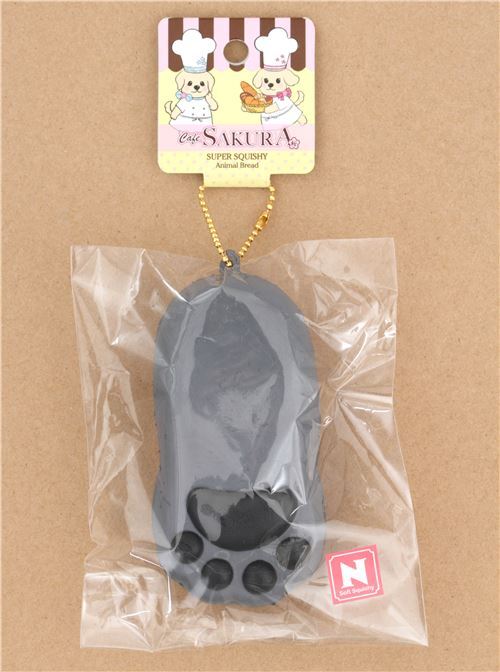 cute grey cat paw bread bun squishy charm kawaii Cafe Sakura 5