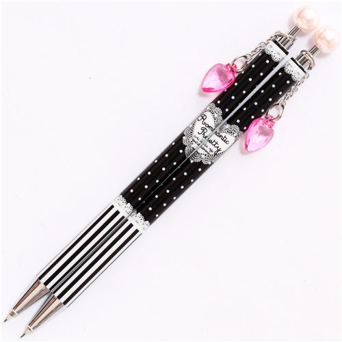 cute heart pearl mechanical pencil heart charm Japan PensPencils Stationery Kawaii Shop