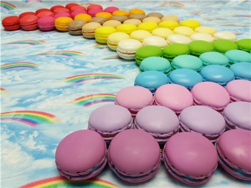 cute hot pink macaron squishy charm kawaii Cafe de N 5