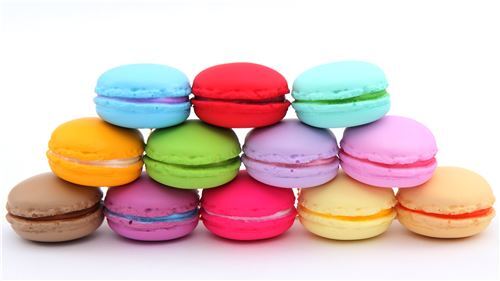 cute hot pink macaron squishy charm kawaii Cafe de N 6