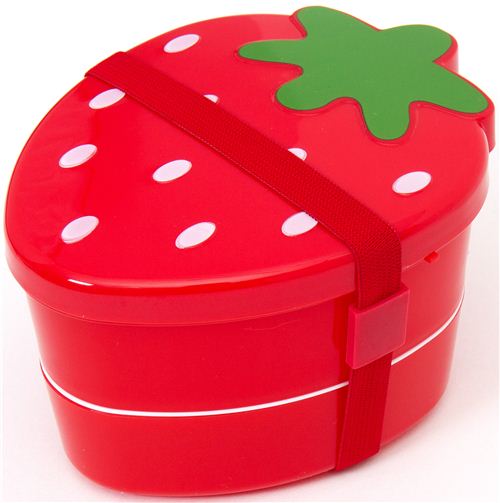 cute japanese red strawberry Bento Box lunch box - modeS4u