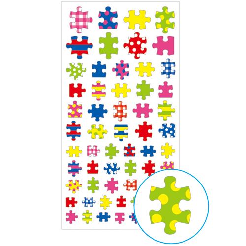 cute jigsaw puzzle piece pattern stickers by Mind Wave modeS4u