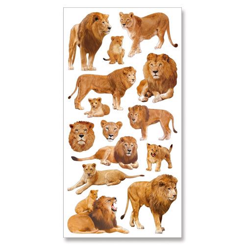 cute kawaii lion animal stickers by Mind Wave - modeS4u