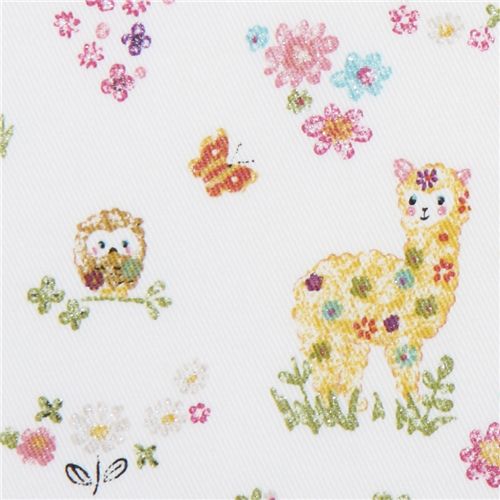 cute lama Japanese fabric Kokka kawaii 1