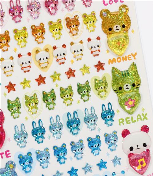 cute lucky stones sticker animals Japan kawaii modeS4u