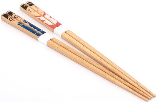 cute mum and dad parents couple chopsticks from Japan 0