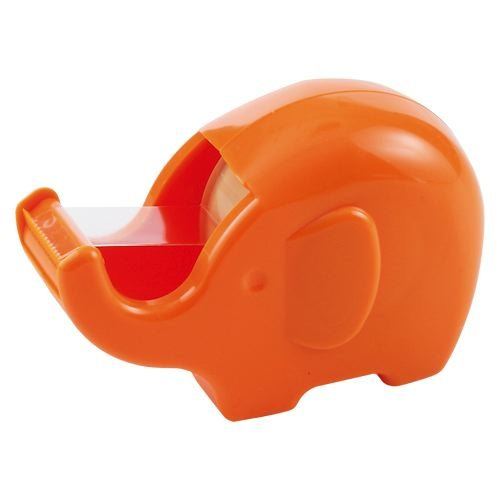cute orange elephant adhesive tape dispenser cutter modeS4u