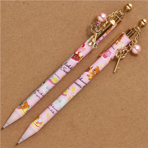 cute pale pink Rilakkuma bear and sweets mechanical pencil PensPencils Stationery Kawaii