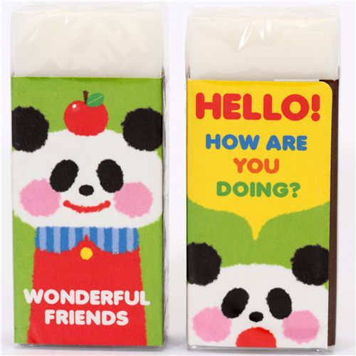 cute panda eraser Wonderful Friends Kamio Japan modeS4u