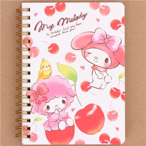 cute pink My Melody fruit cherry ring binder notebook modeS4u