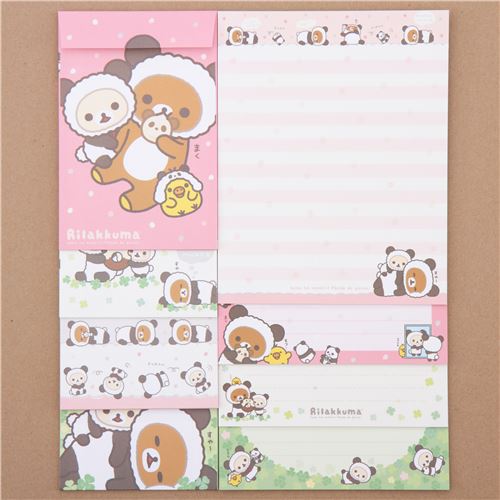 cute pink Rilakkuma Letter Paper Set from Japan modeS4u