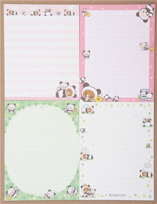 cute pink Rilakkuma Letter Paper Set from Japan modeS4u