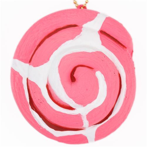 cute pink cinnamon roll squishy charm kawaii Cafe de N 2