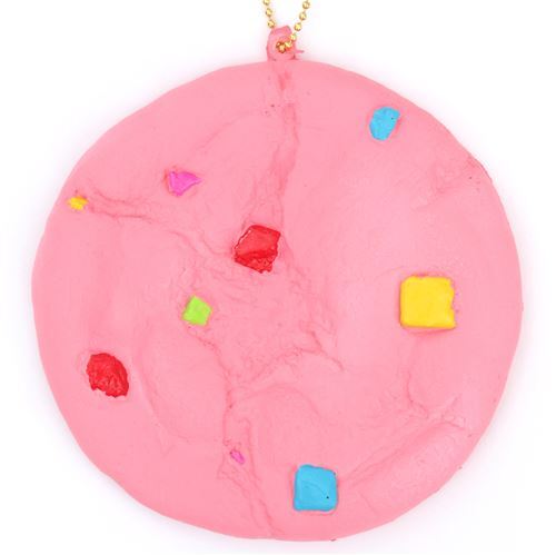 squishy biscotto rosa gocce di cioccolato colorate kawaii Cafe de N