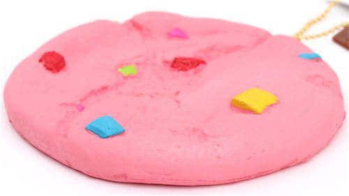 squishy biscotto rosa gocce di cioccolato colorate kawaii Cafe de N 2