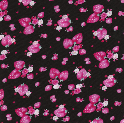 ssse pinke Erdbeeren Stoff kawaii 0,5m 1