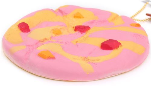 cute pink swirl cookie squishy  charm kawaii Cafe  de N 